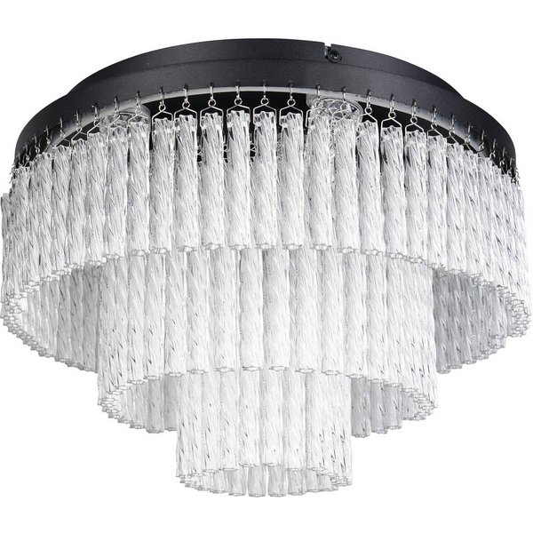 LED-Deckenlampe Vono, schwarz/klar, Ø 40 cm, CCT, RGB Remote