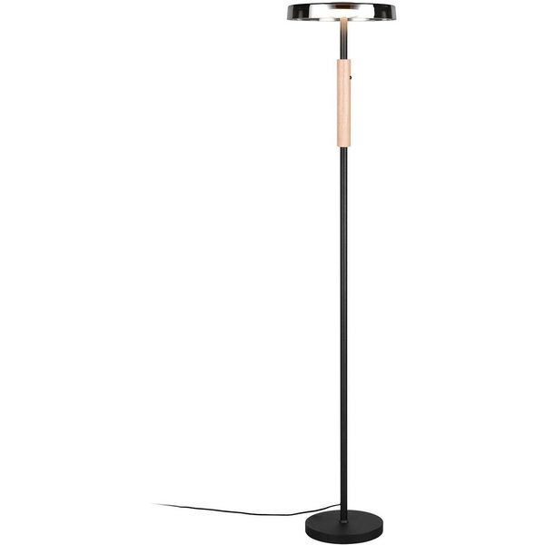 LED-Stehlampe Celeste chrom/holz 160 cm Glas/Metall Touchdim