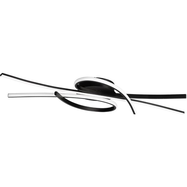 LED-Deckenlampe Biba, schwarz, Länge 100 cm, Metall, CCT