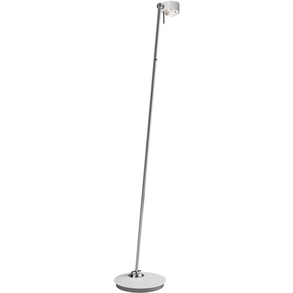 Puk! 80 Floor LED Linsen klar/matt, weiß/chrom
