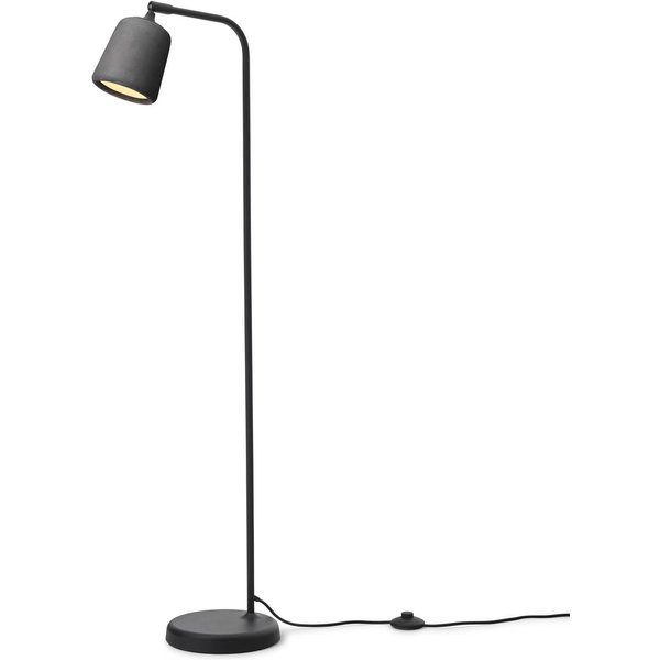 New Works Stehlampe Material, dunkelgrau, Beton, Höhe 125 cm