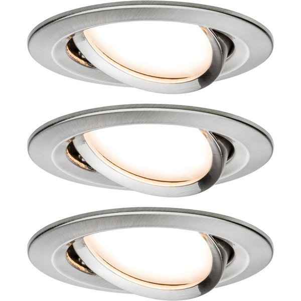 Paulmann LED-Spot Nova Coin 3er eisen schwenkbar 2.700 K