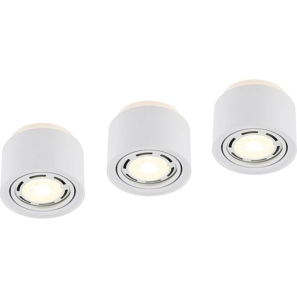 Arcchio Deckenlampe Walisa, Ø 15 cm, rund, weiß, 3er-Set