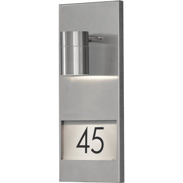 Hausnummernleuchte Modena 7655, edelstahl