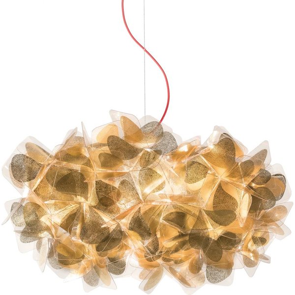 Slamp Hängeleuchte Clizia Mama Non Mama, Ø53cm, gold/rot