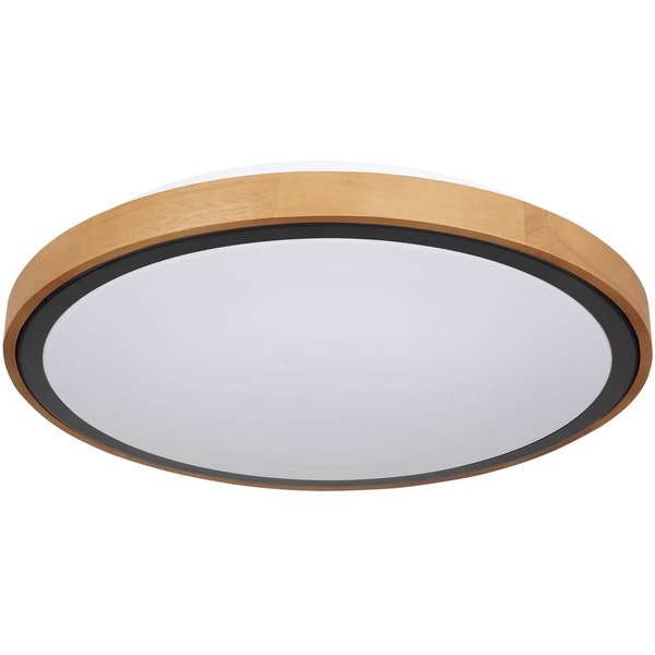 LED-Deckenleuchte Bruno mit Holzrahmen CCT Ø 44 cm