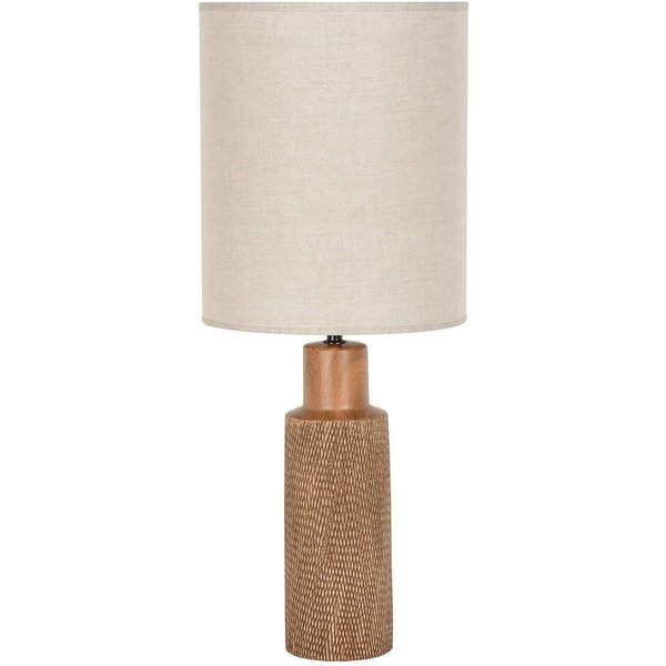 Tischlampe Santal, beige/braun Höhe 63 cm, Leinen/Keramik
