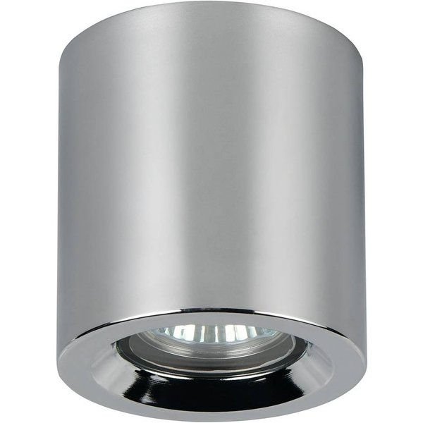 Deckenlampe Biscotto, chromfarben, Ø 9,5 cm, Metall, IP44
