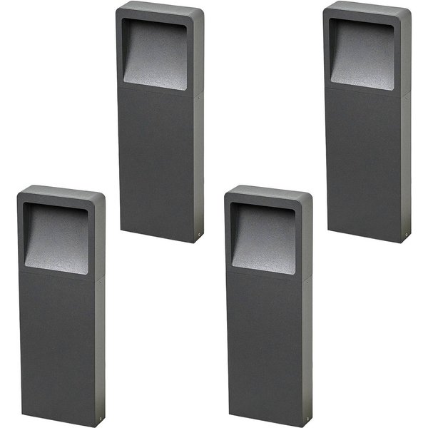 Lucande LED-Sockelleuchte Leya, 4er, 35cm, anthrazit, IP54