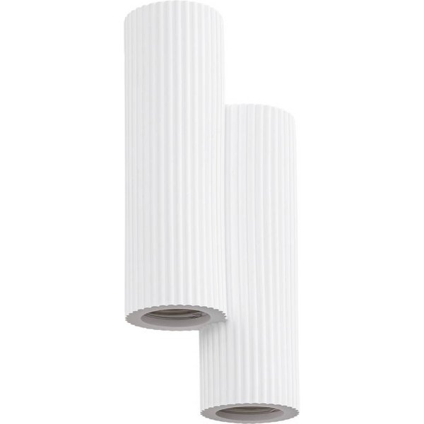 Lindby Wandleuchte Piper, weiß, Höhe 32 cm, 4 x GU10, Gips