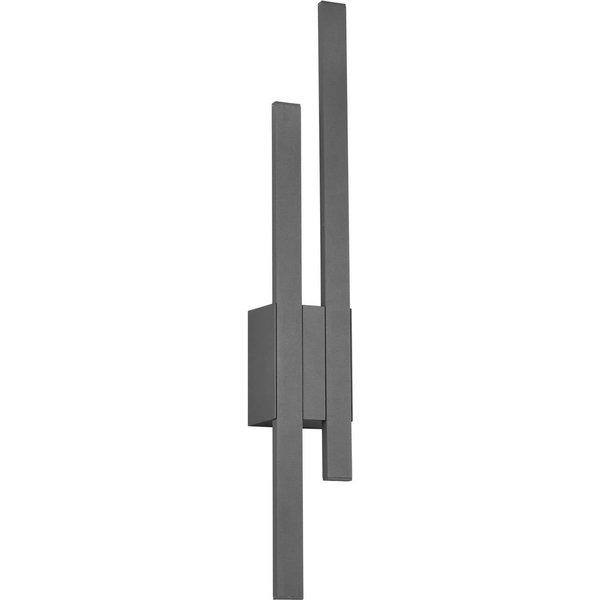 LED-Außenwandlampe TAWA, anthrazit, 62 cm Metall 2-flg. IP54