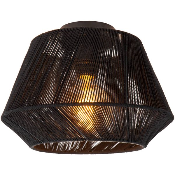 Deckenleuchte Jessica, schwarz, Ø 30 cm, Baumwolle