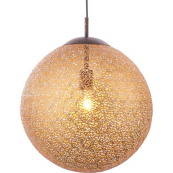 Paul Neuhaus Hängeleuchte Greta, Ø 40 cm, goldfarben, Metall