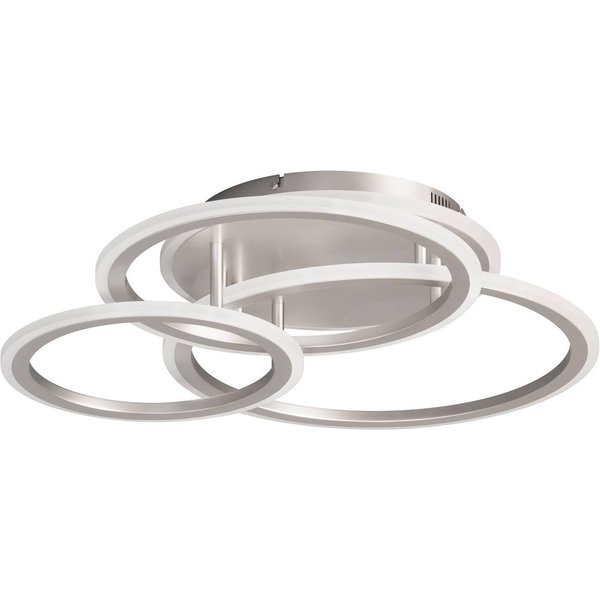 LED-Deckenlampe GELDER, nickel, 60x51 cm, Fernbedienung RGBW