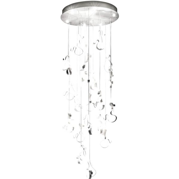 Knikerboker Curve LED-Hängeleuchte, 20fl, weiß