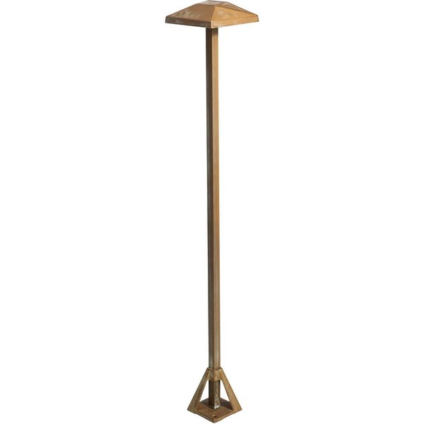 LED-Wegeleuchte Aura Edge, Höhe 80 cm, messing antik, IP65