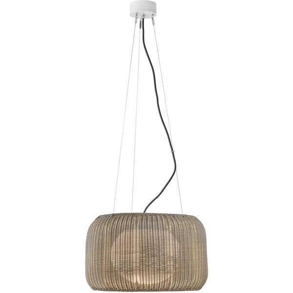 Bover LED-Außen-Hängelampe Fora S, naturweiß/beige, Ø 50 cm