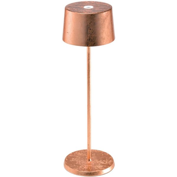 Zafferano Olivia 3K Akku-Tischlampe kupfer