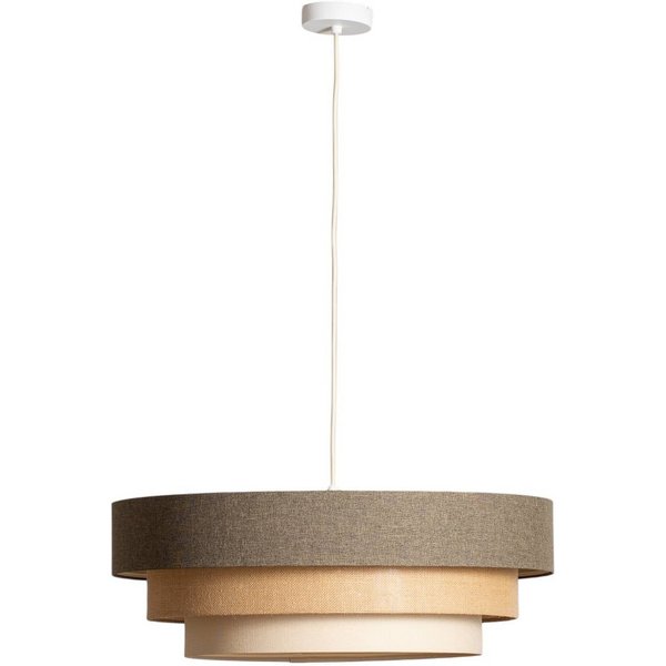 Hängeleuchte Triniti, braun/beige/creme, Ø 60 cm, Textil