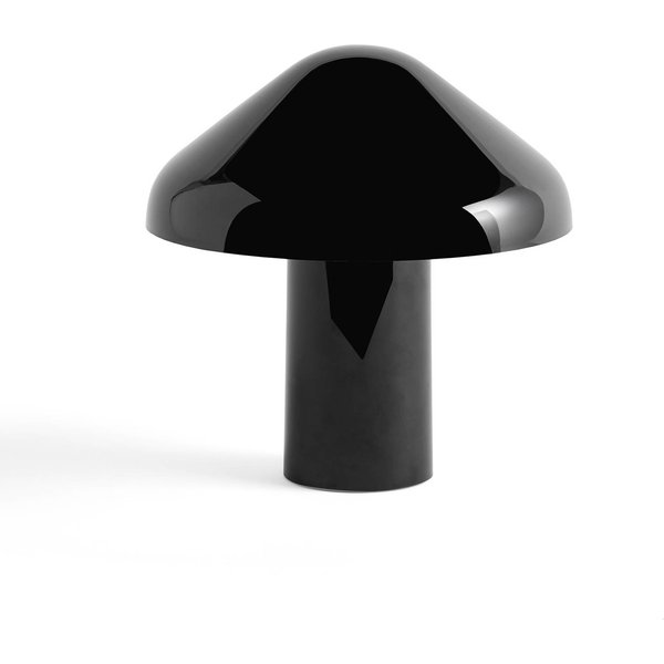 HAY Akku-Tischlampe Pao, schwarz, 220 lm, IP44, 23 cm, dim.