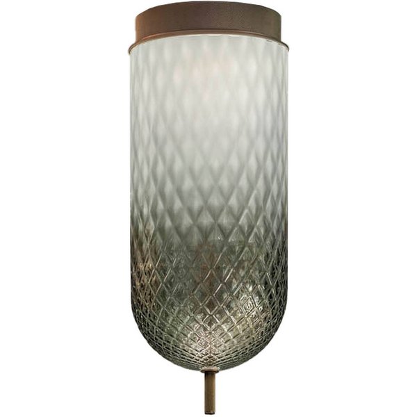 OLEV LED-Deckenlampe Curuba, braun, Glas, Höhe 40 cm 2.700 K