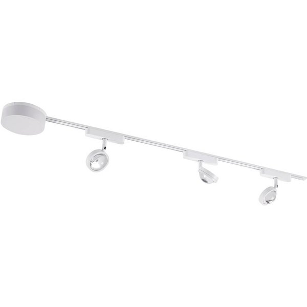 Schienensystem 48V Lumaro, Spots, 3-flg., weiß, Ø 7,3cm