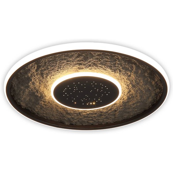 LED-Deckenlampe Lumadisc, Sternen-Effekt, schwarz, Ø 41 cm