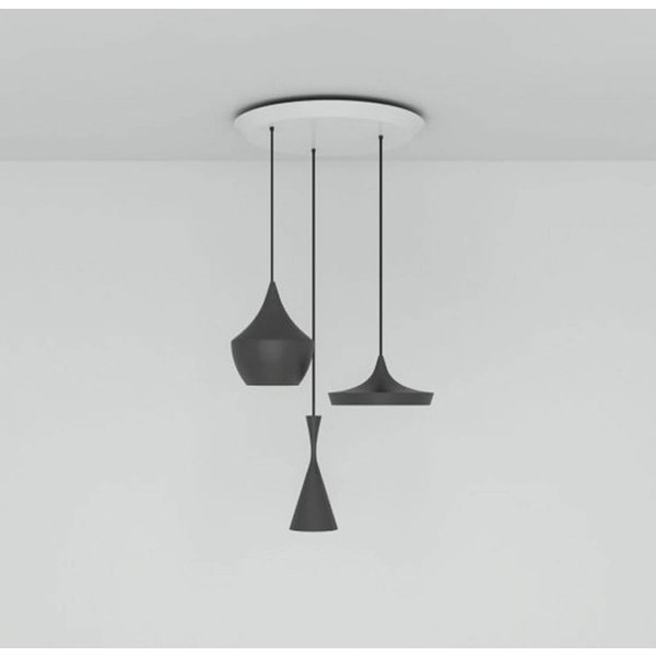 Tom Dixon Beat Trio Round Pendellampe 3fl schwarz