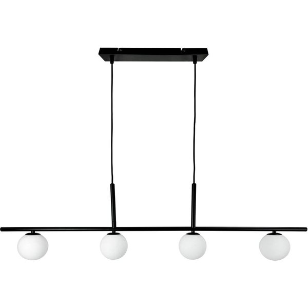 Dyberg Larsen Pendellampe Alice, schwarz, Metall, 4-flg.