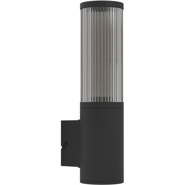 Außenwandleuchte Salle, Höhe 31 cm, schwarz, Aluminium