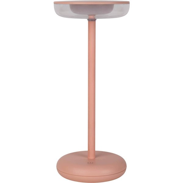 LED-Akku-Terrassenleuchte Pasi, rosa Höhe 26 cm Metall Touch