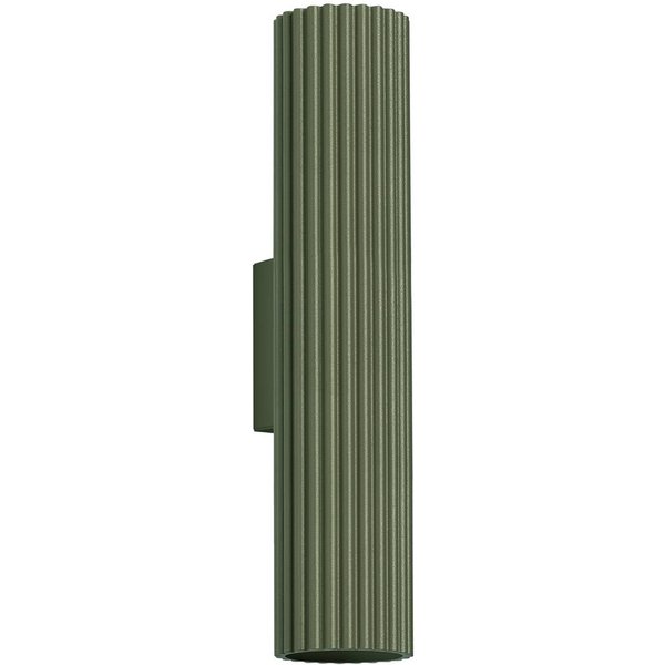 Wandleuchte ALORA, Höhe 30 cm, olivgrün, Metall, 2 x GU10