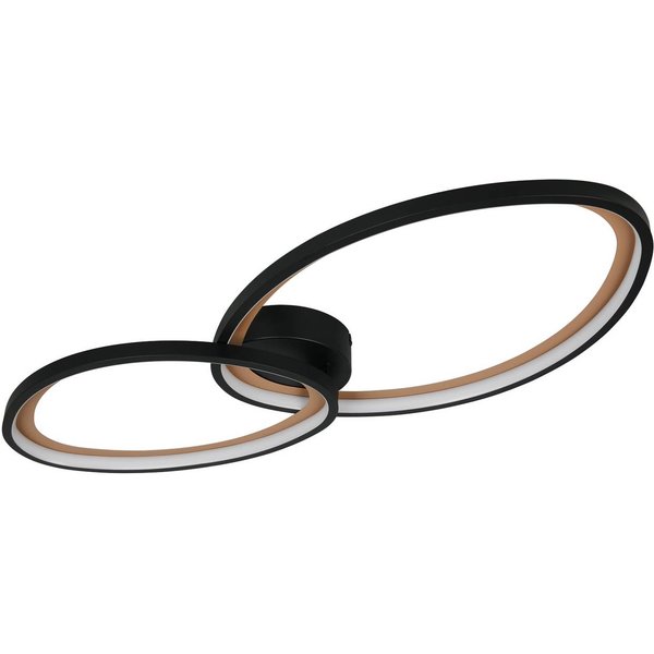 LED-Deckenlampe Sivo, Länge 84 cm, schwarz matt, Metall, CCT
