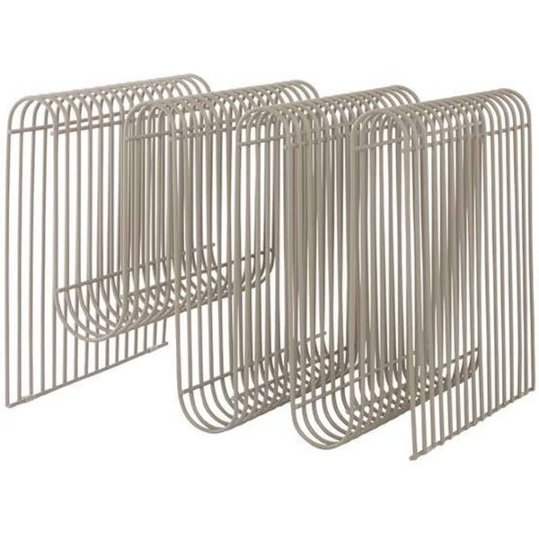 AYTM Magazinhalter Curva, taupe, Metall, 41 cm lang