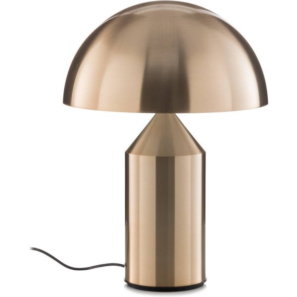 Oluce Tischleuchte Atollo, goldfarben, Dimmer, Ø 38 cm