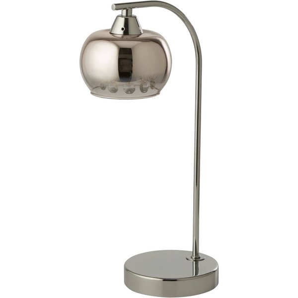 Tischleuchte Ianis, grau, Metall/Glas, Höhe 36 cm, G9