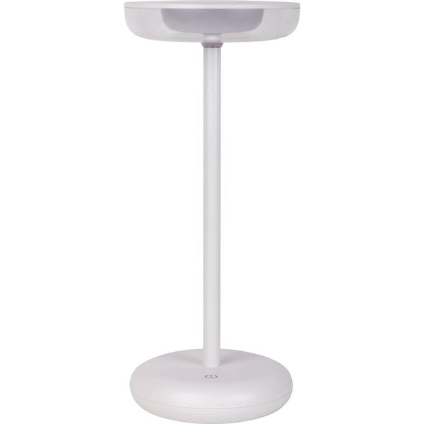 LED-Akku-Terrassenleuchte Pasi, weiß Höhe 26 cm Metall Touch