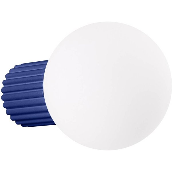 Wandleuchte ORBI, ultramarin, Glas/Metall, Ø 12 cm, IP44, G9