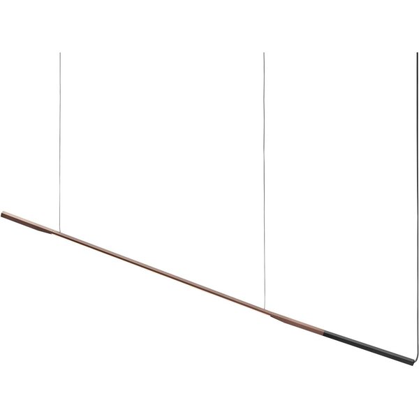Oluce Ilo 487 LED-Hängeleuchte, waagerecht, bronze