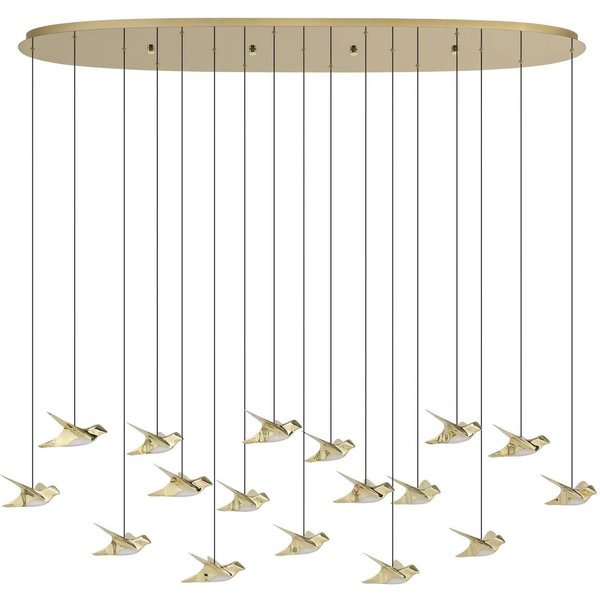 EGLO Stars Of Light LED-Hängelampe Paratebueno messing 17-fl
