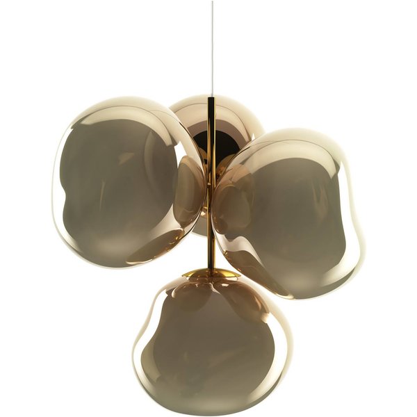 Tom Dixon LED-Kronleuchter Melt Chandelier, bronzefarben