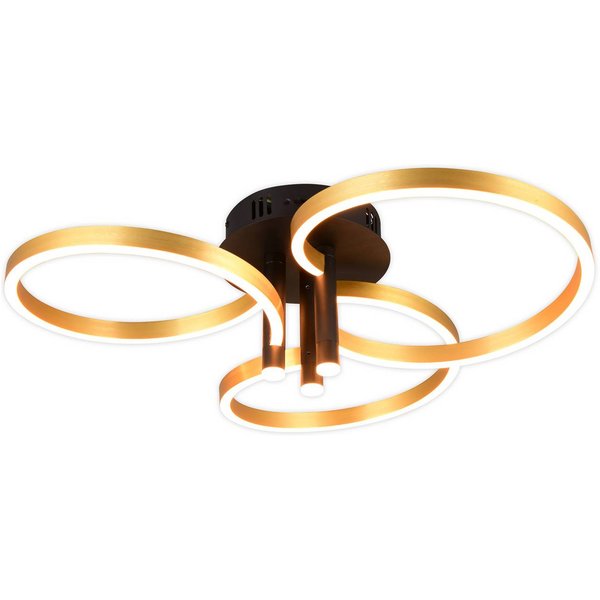 LED-Deckenlampe Caruso, gold/schwarz, Ø 66 cm Metall CCT dim