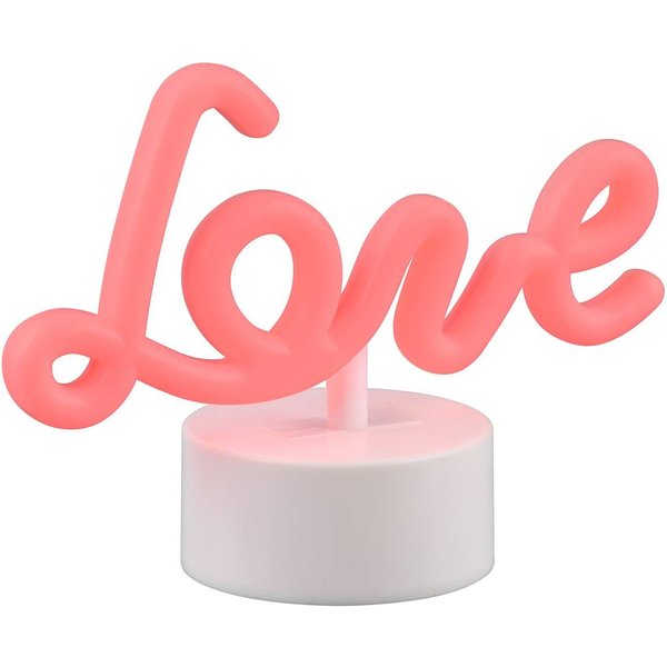 LED-Tischleuchte Amor, weiß, Kunststoff, Batterie, USB
