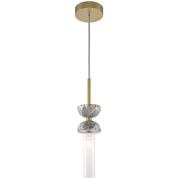 Maytoni Hängeleuchte Kyoto, gold, Ø 10 cm, Marmor, Glas