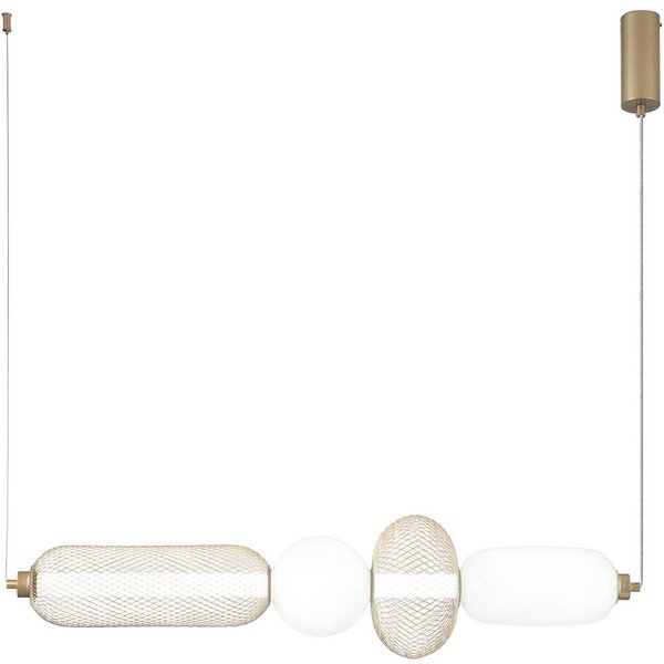 LED-Hängelampe INKAS, Höhe 90 cm goldfarben Glas/Metall, CCT