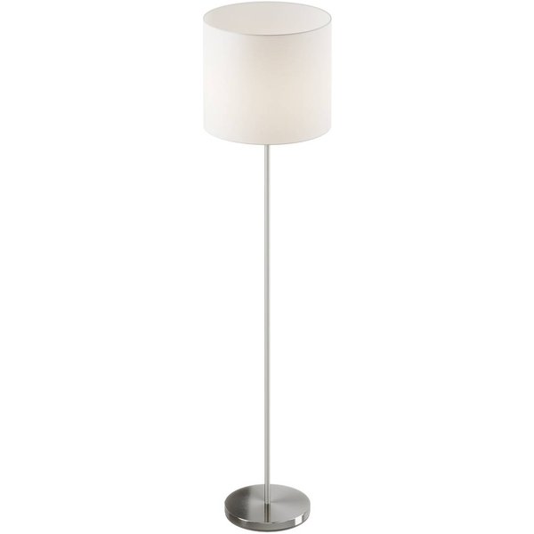 Lindby Stehlampe Everly, weiß, Textil, 166 cm hoch, E27