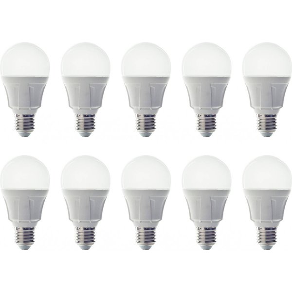 Lindby LED-Leuchtmittel, 10er-Set, E27, 8,5 W, matt, 3.000 K