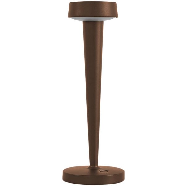 Lucande LED-Akku-Kerzenständer Lea, Vase, dunkelbraun, 28 cm