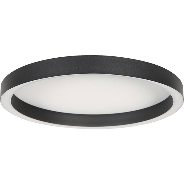 LED-Deckenlampe Ringlux, schwarz, Ø 40 cm, Metall, 2.700 K