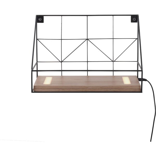 LED-Wandleuchte Board mit Holzregalboden, 30x15cm